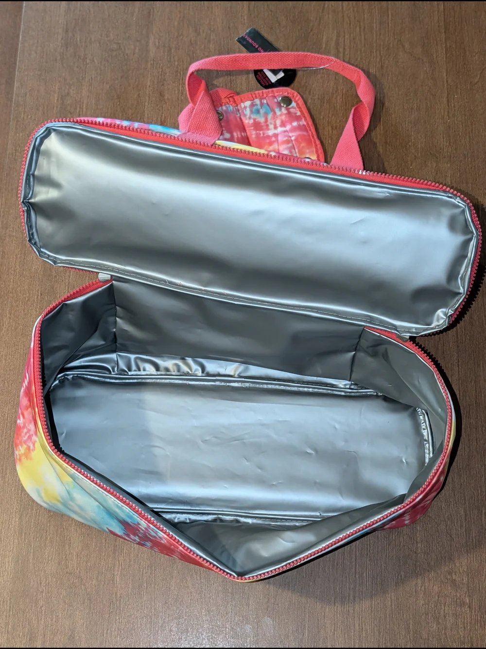 No Boundaries Pink Tie-Dye Clear Beach Tote with Holographic Panels